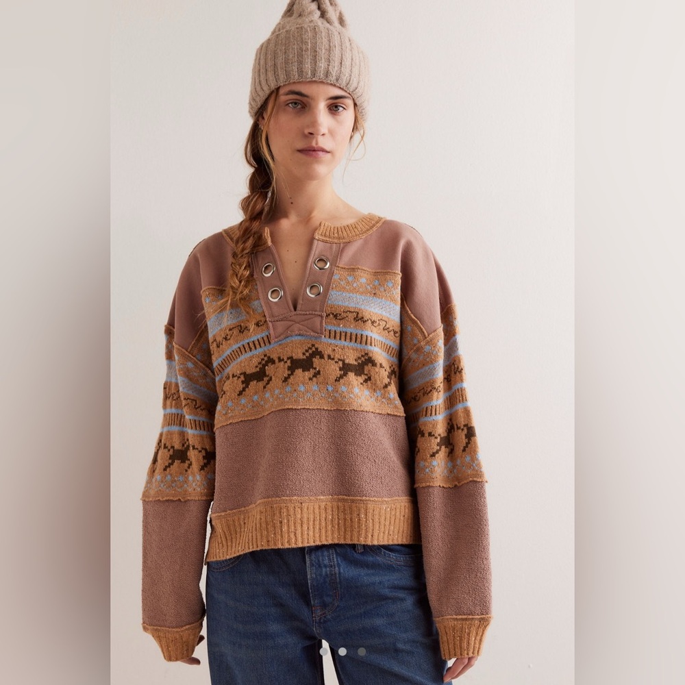 Free People We The Free Running Wild Pullover